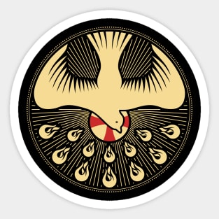 The image of a dove - a symbol of the Holy Spirit of God Sticker